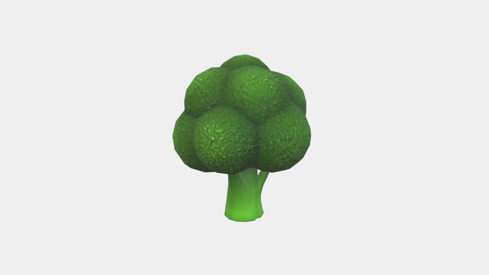 3D model Broccoli - This is a 3D model of the Broccoli. The 3D model is about a green clover on a white background.