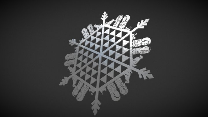 Family Snowflake 3D Model