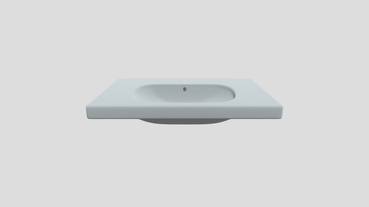 Rectangular bathroom sink 3D Model