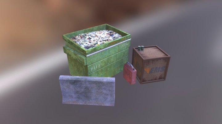 Post Apocolyptic Winter Sewer Props 3D Model