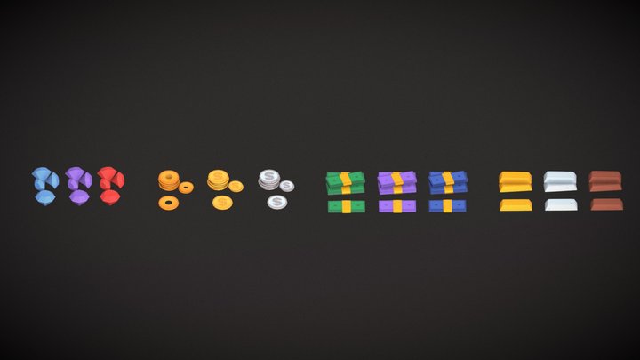 Currency Pack 3D Model