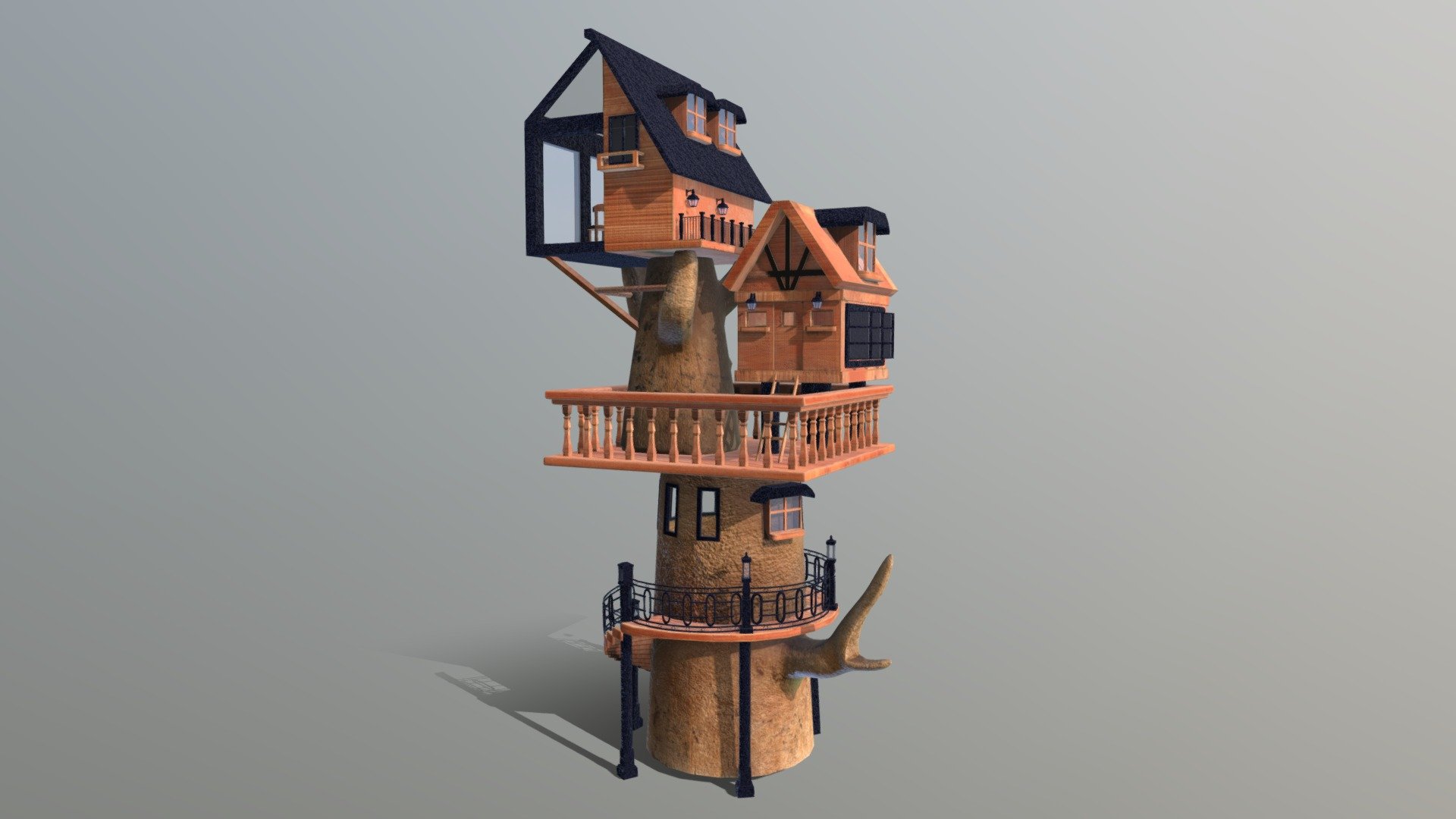 cabin - 3D model by chloe (@chloe622) [bba9e32] - Sketchfab