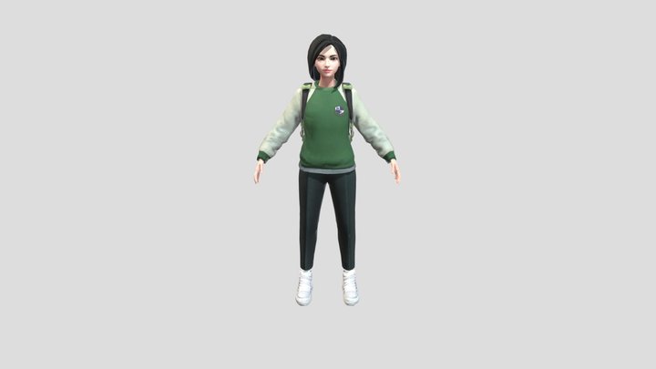 Sis Green Talking Sitting 3D Model