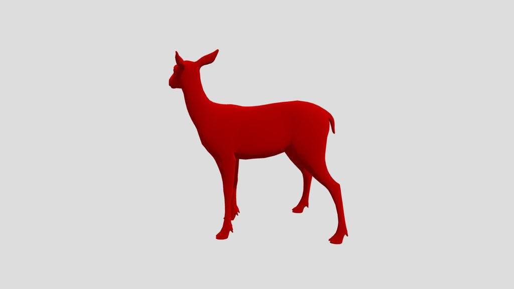 Realistic Doe Sculpted In Blender