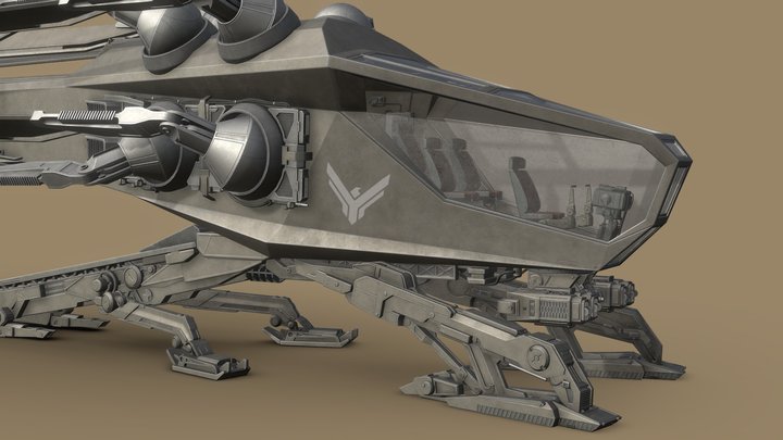 Atreides ornithopter | Dune | Game-ready version 3D Model