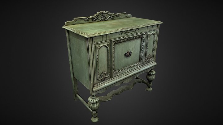 Green Cabinet 3D Model