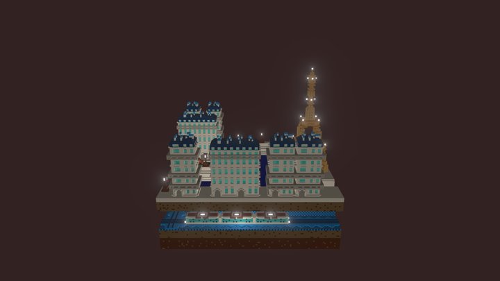 Paris by The Seine 3D Model