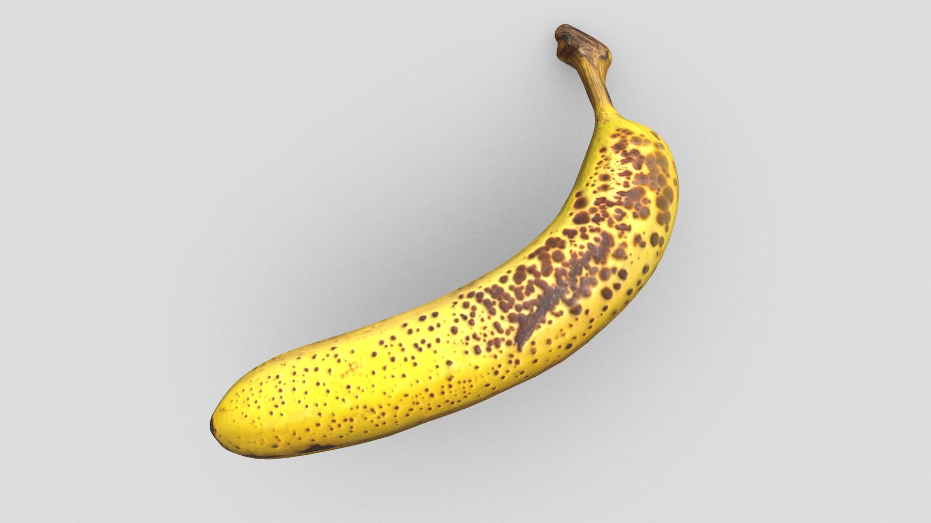 3D model Banana – Single - This is a 3D model of the Banana - Single. The 3D model is about a banana with a black spot.