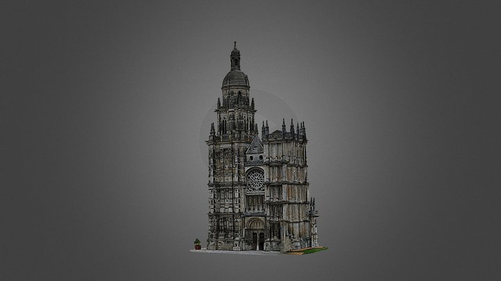 Tours nord et sud de la cathédrale d'Evreux 3D Model