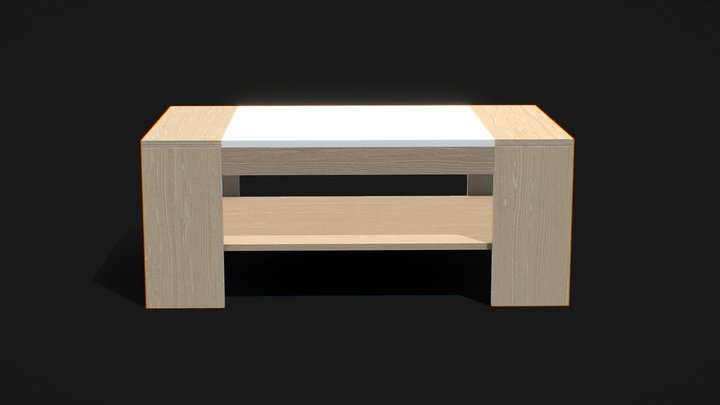 Yamaguchi coffee table white 3D Model