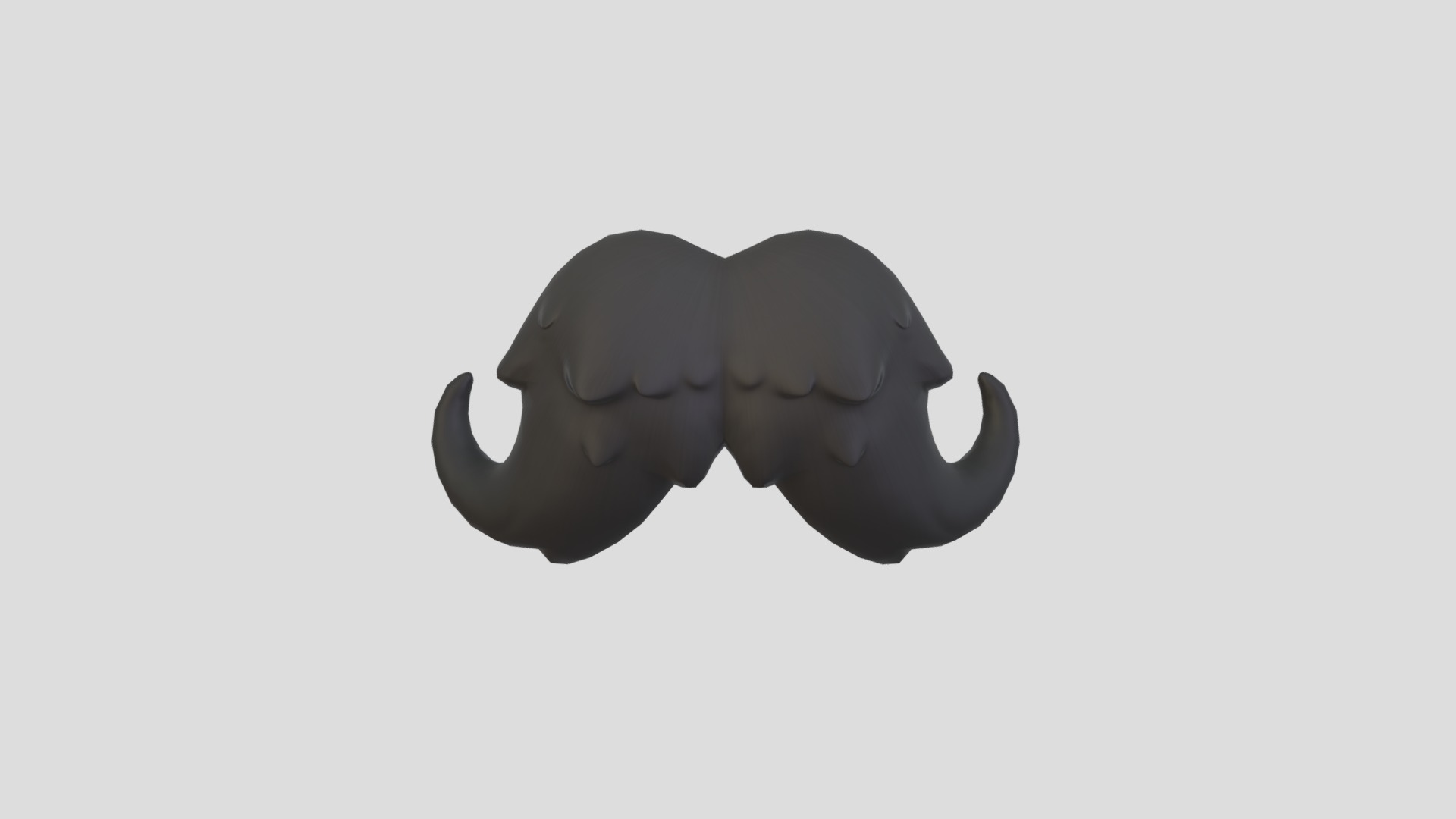 3D model Mustache 02 - This is a 3D model of the Mustache 02. The 3D model is about a pair of hands.
