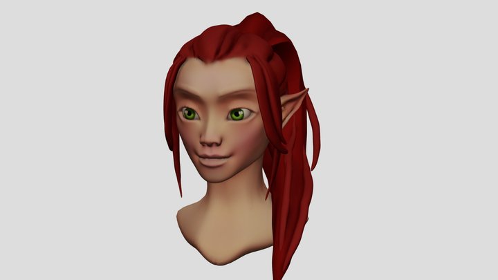 Elf Girl 3D Model