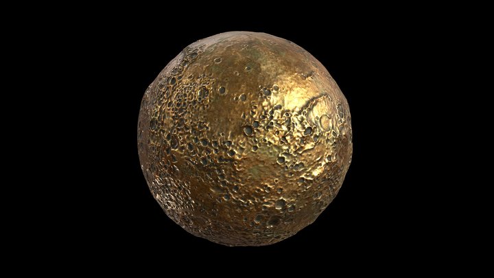 Mercury planet (brass stylised) – Free 3D Model STL
