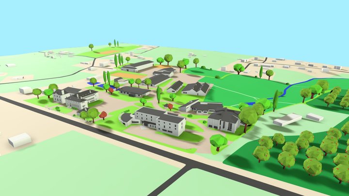 Site de l'Agri'Pôle aux Loges-Marchis 3D Model