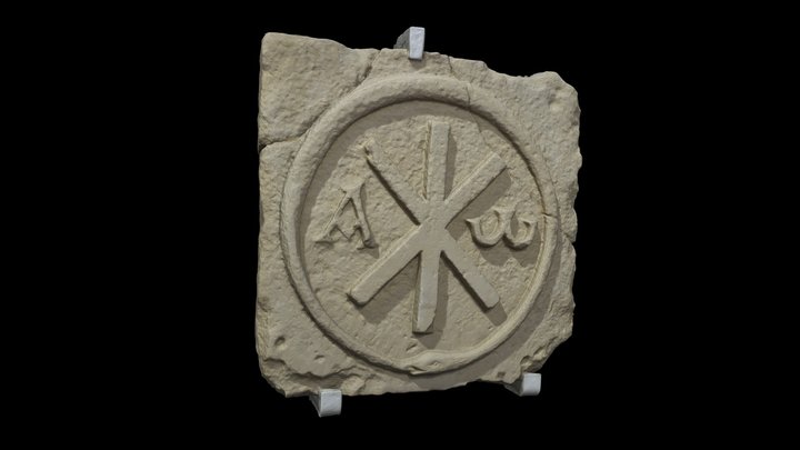 Lastra monogramma con uroboro 3D Model