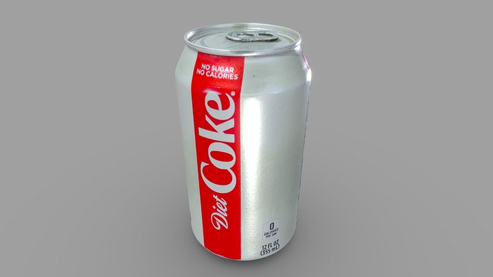 Diet Coke Can Color 3D Scan – Modello 3D gratuito STL