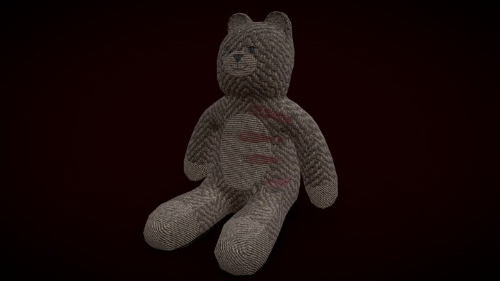 Teddy Bear_ Low Poly 3D Model