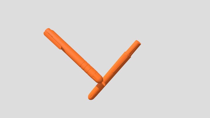 Retractable Permanent Marker 3D Model