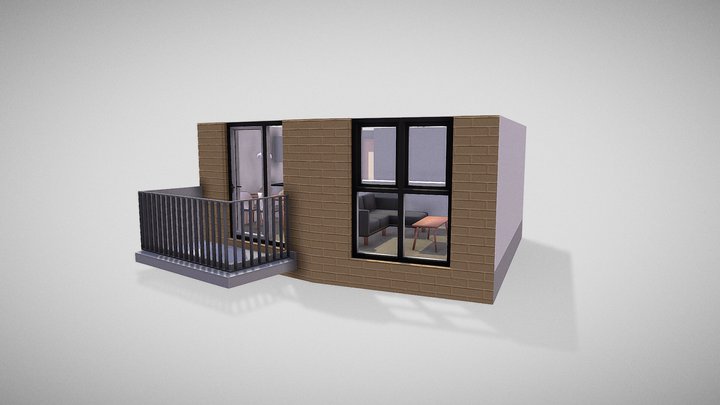 45m2 One Space 3D Model