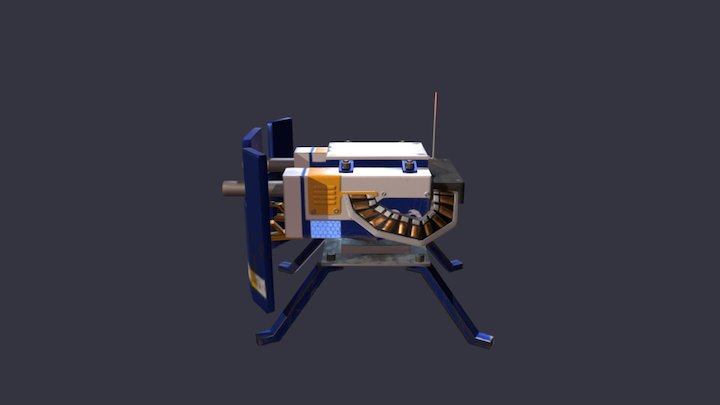 Stylized sentry gun 3D Model