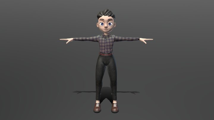 Stylized Human Male - smart casual outfit 3D Model