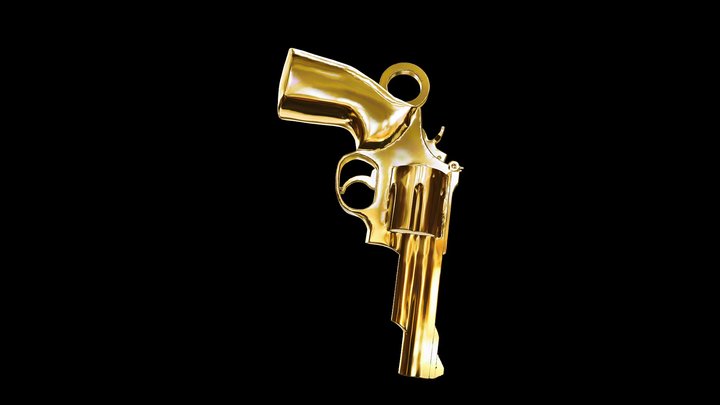 Revolver Pendant 3D Model