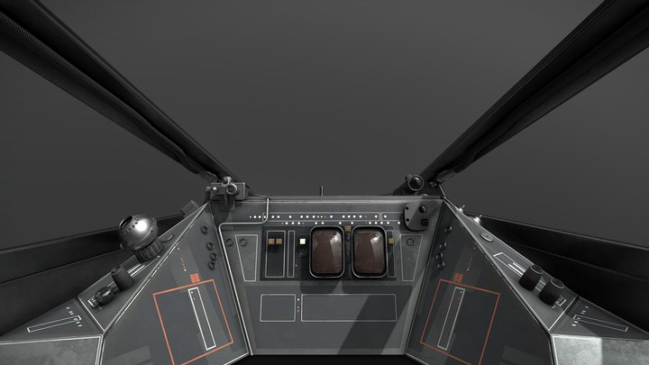 X-Wing T65 Cockpit 3D Model