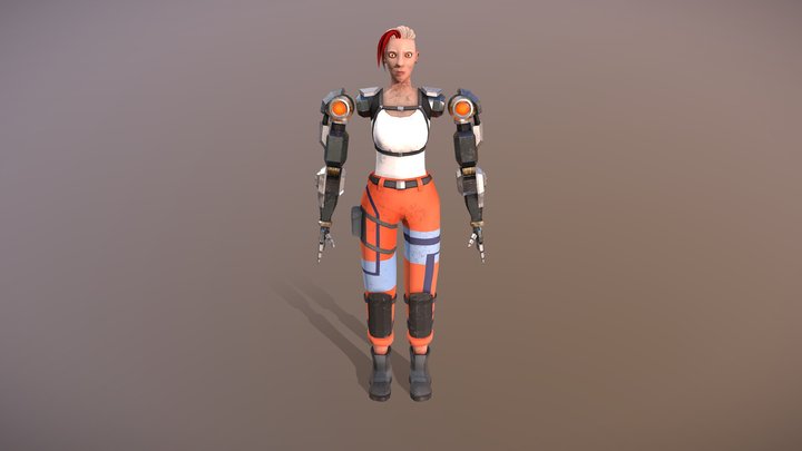 Cyber Girl 3D Model