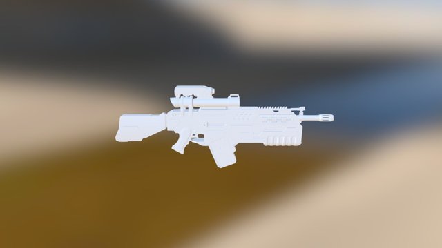 Assault Rifle Jun17 3D Model