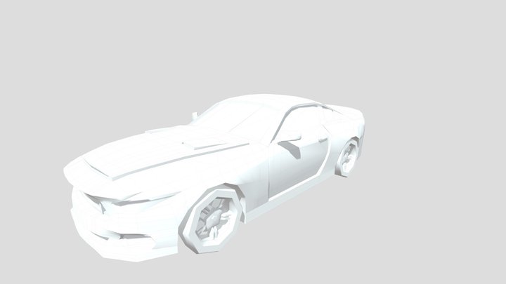 Low poly Mustang 3D Model