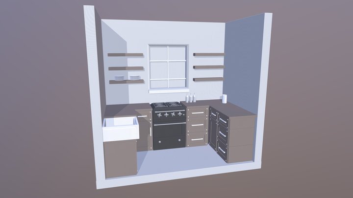 Kitchen Diorama 3D Model