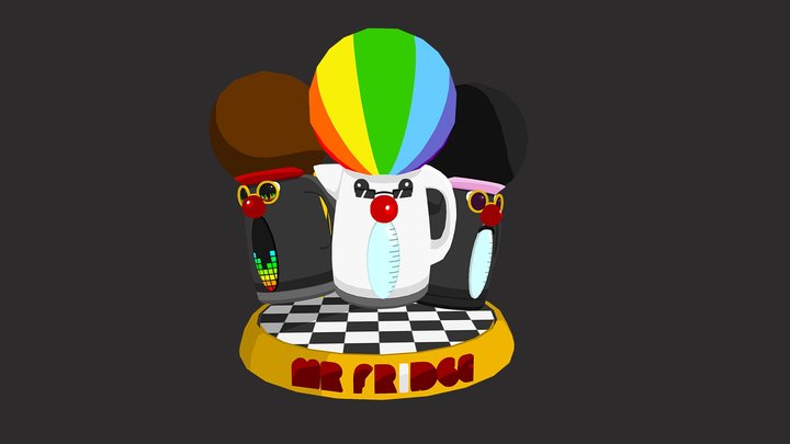 Kettle the Clown - Mr Fridge 3D Model