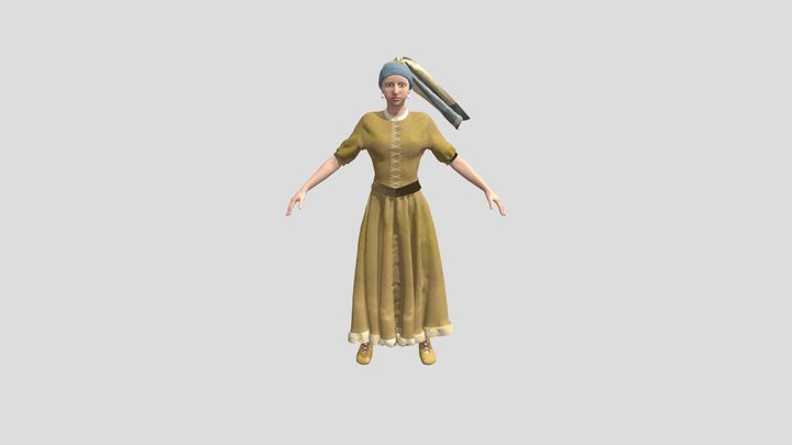 PearlEarringGirl 3D Model