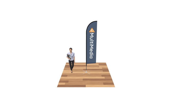 Falcon Medium Single Sided Display 3D Model