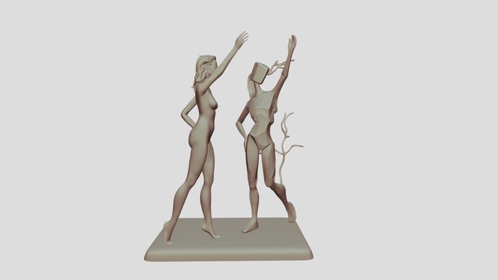 Merged_UMesh_female_zbrush5_5 3D Model