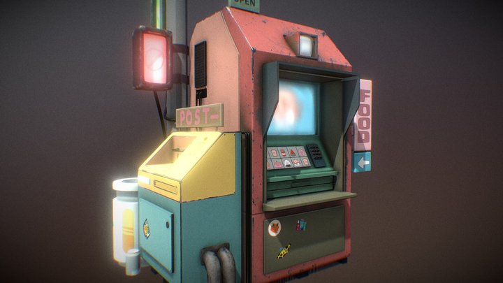 Sci-Fi  Vending Machine 3D Model