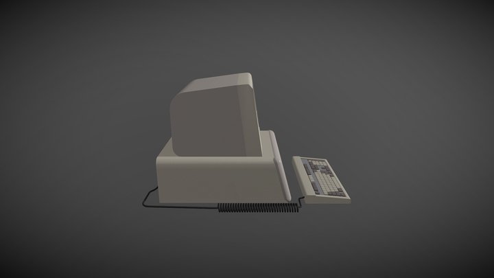 Retro Style 80s Computer 3D Model