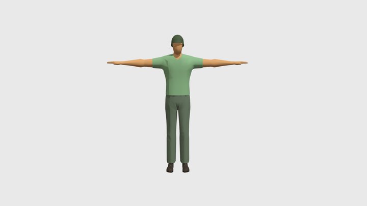 Military Man 3D Model