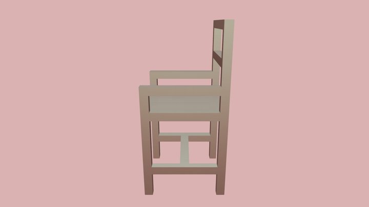 634230002 Chair Modle (extrude) 3D Model