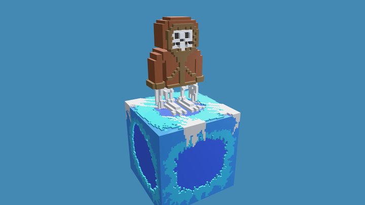 Skeleton with Cold 3D Model