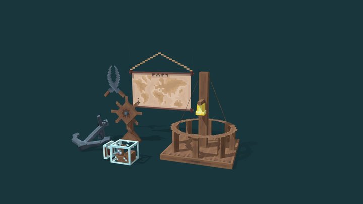 pirate set 3D Model