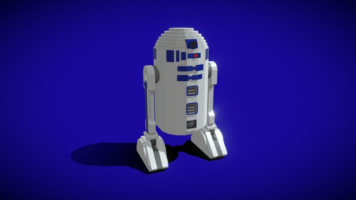 R2D2 - Minecraft 3D Model