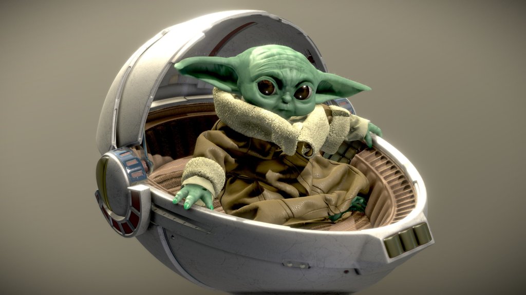 Mandalorian - Grogu ( Floating Pram )