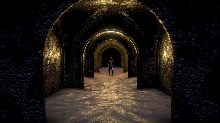 Sorceress escaping the underground 3D Model