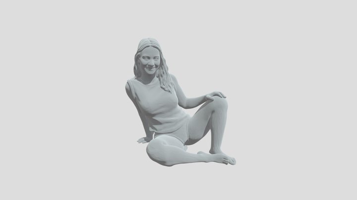 Red Tank Top Pose 3D Model