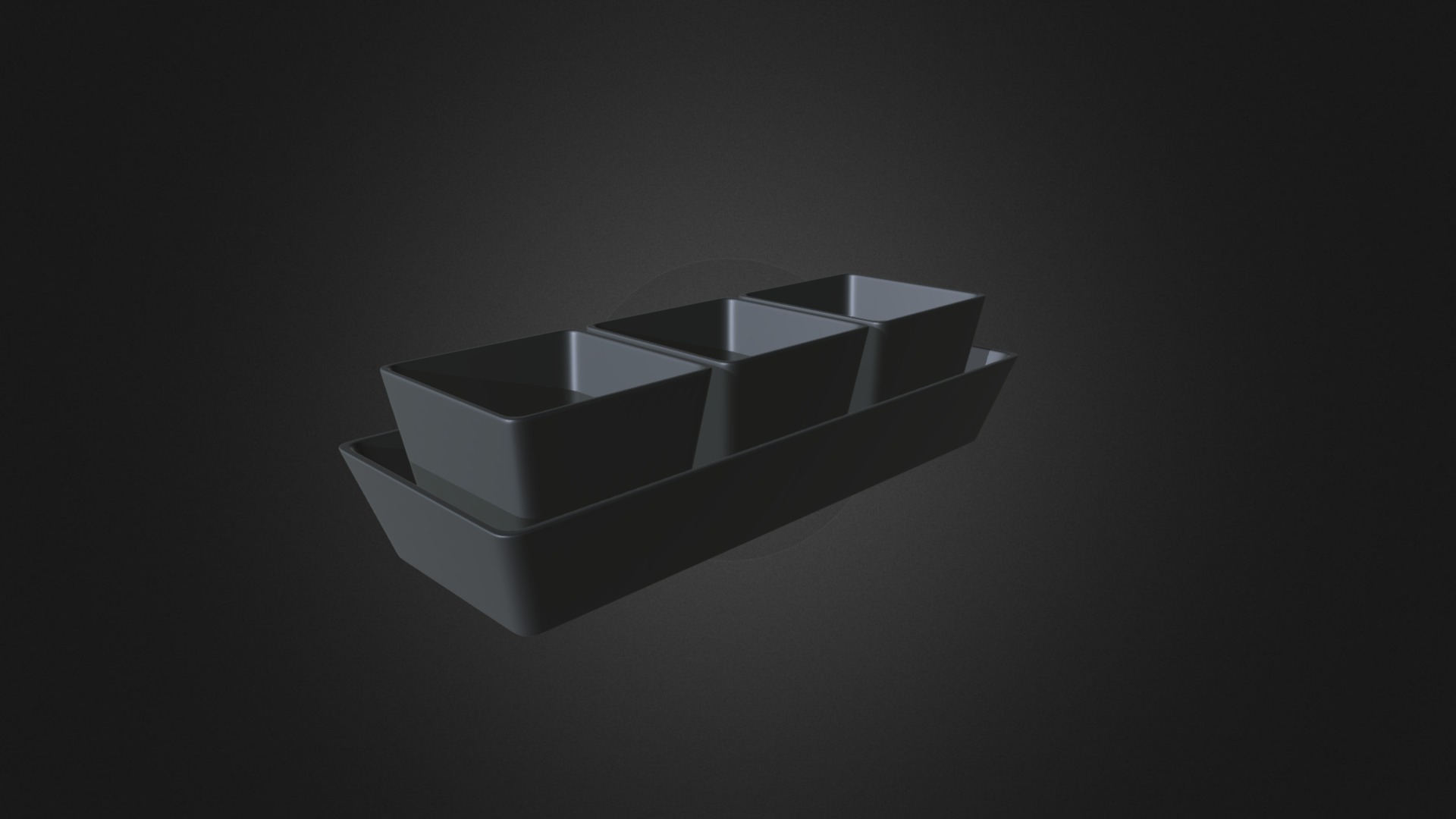 3D model Glass Baking Dishes - This is a 3D model of the Glass Baking Dishes. The 3D model is about a white cube with a black background.