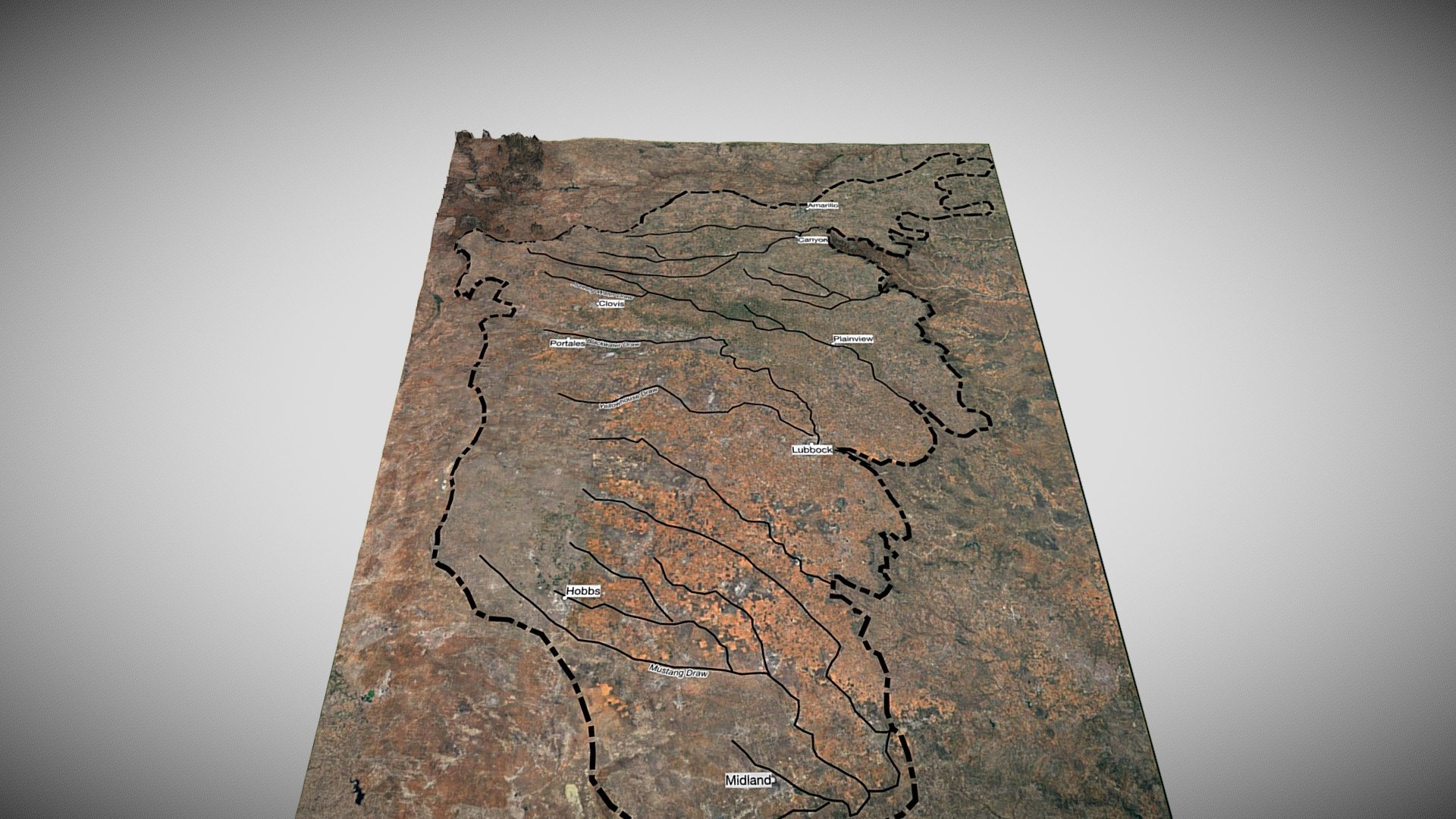 Llano Estacado Map 1 3D model by Stance Hurst (Cacti3D) [bbcb5df] Sketchfab