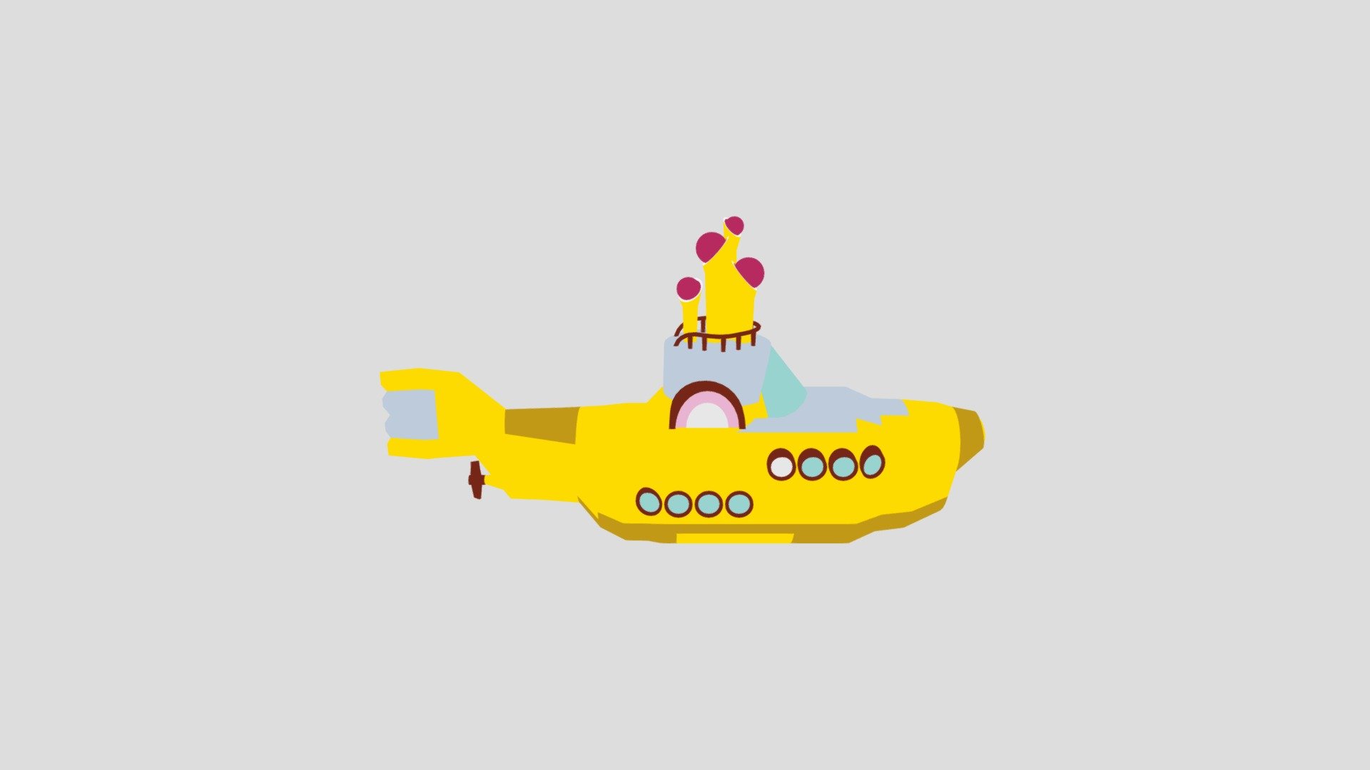 Yellow Submarine - Download Free 3D model by scbenoit [bbcc7f9] - Sketchfab