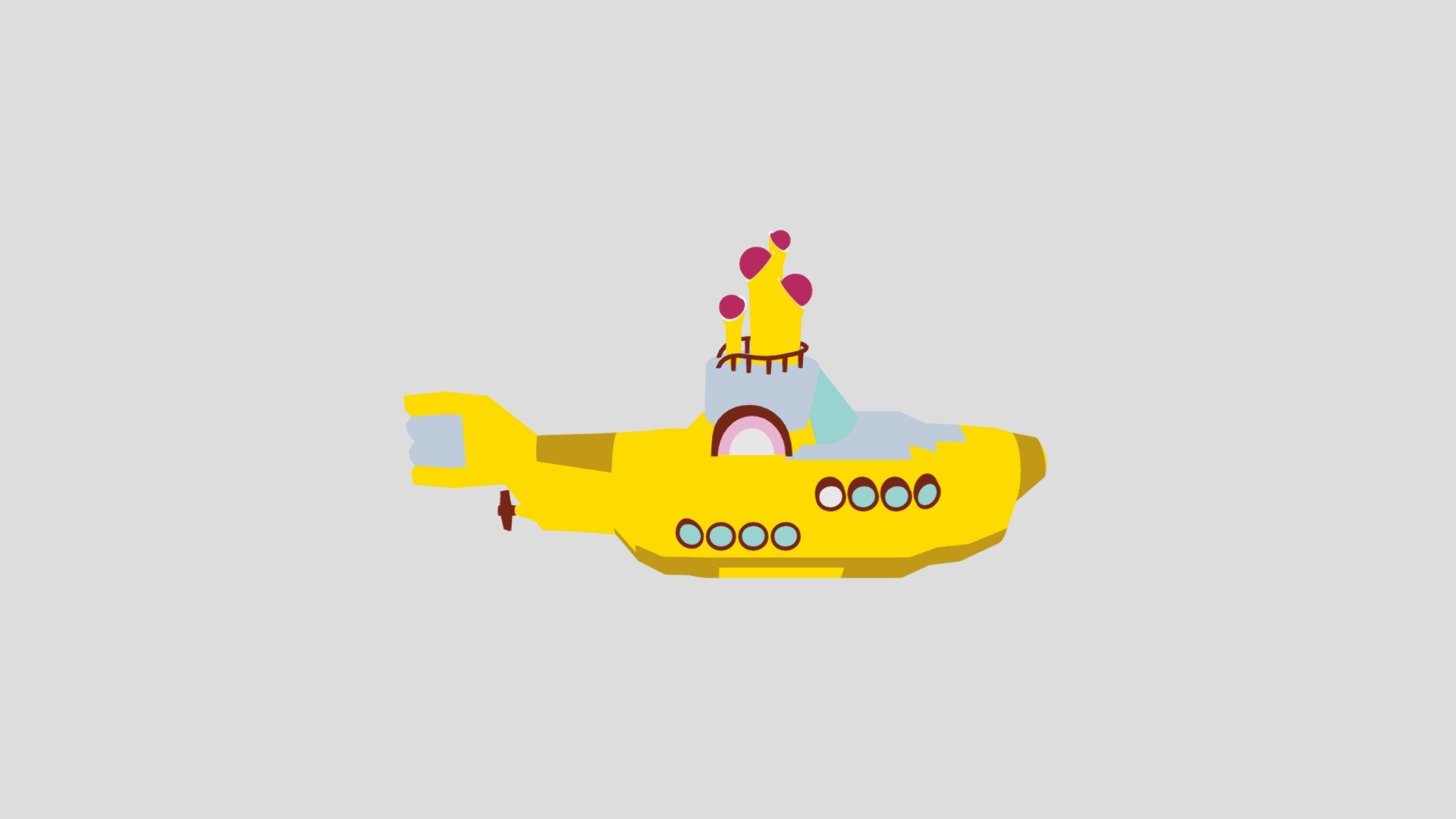 Yellow Submarine Download Free 3D model by scbenoit [bbcc7f9] Sketchfab