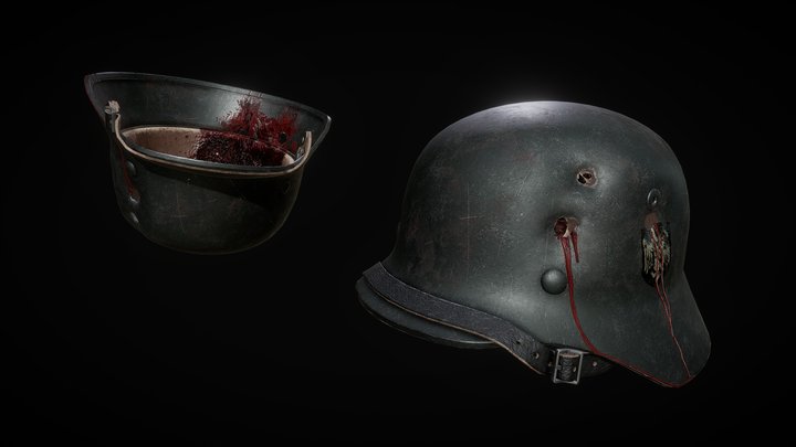 Dead Helmet (Wehrmacht M40 Helmet) 3D Model